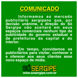 Comunicado aos publicitários