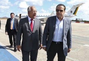 Governador recebeu ministro Henrique Alves no aeroporto