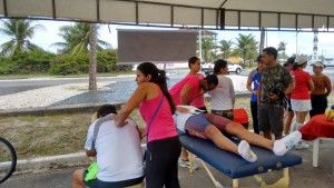 Depois do esforço, uma relaxante massagem