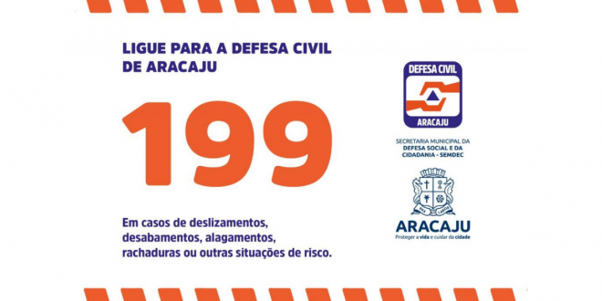 Nº da defesa civil de aracaju