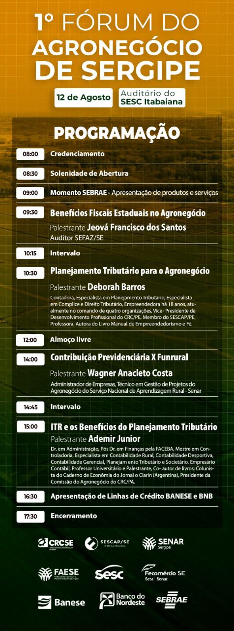 Primeiro Fórum do Agronegócio de Sergipe acontecerá em Itabaiana nesta sexta (12)