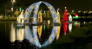 Iluminação natalina no Parque da Sementeira