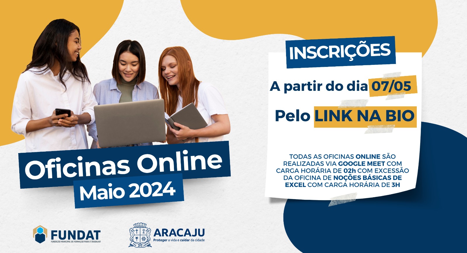 Fundat oferta 1.500 vagas para oficinas online de qualificação profissional no mês de maio