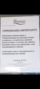 comunicado top fruit