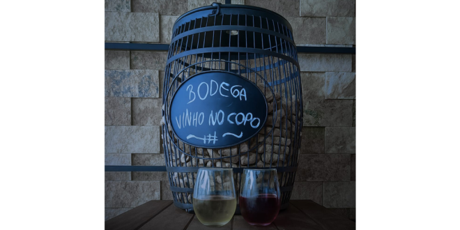 Bodega vinho no copo