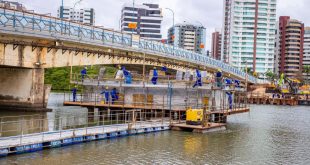 Prefeita Emília acompanha avanço da obra de duplicação da ponte Godofredo Diniz
