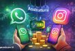 Assinatura no whatsApp e Instagram