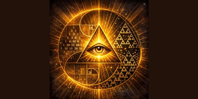 Superposição de Pascal, Fibonacci, Sierpinski e o Delta Luminoso