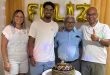 Ricardo com o pai, Reginaldo, o filho Martin Luther King e a esposa Cláudia