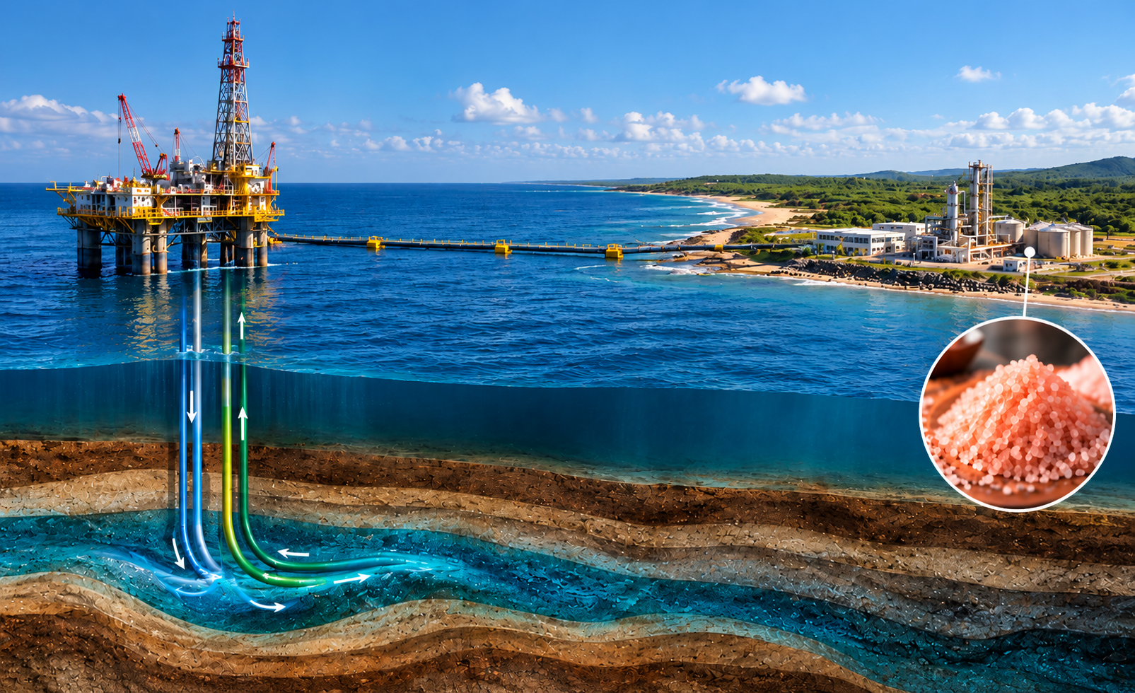 Plataforma Offshore e Fluxo Subterrâneo