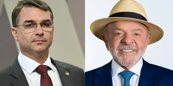 Flavio Bolsonaro e Lula